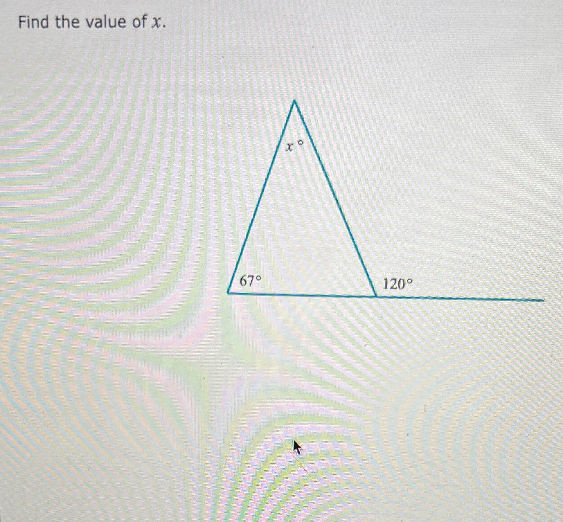 How to find the value of x of a triangle Find the