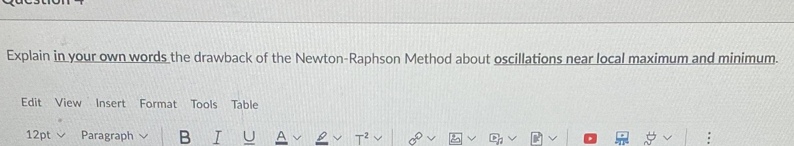 4. Explain in your own words the drawback of the