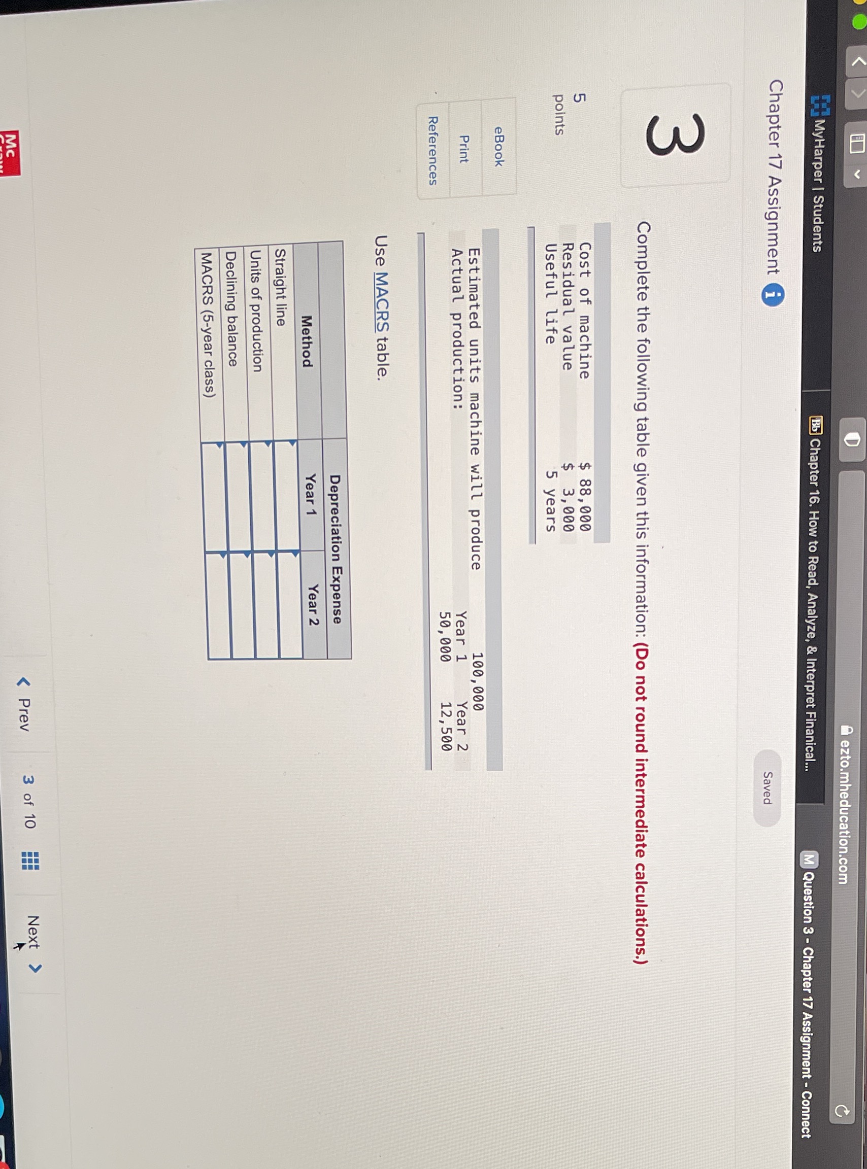 A ezto.mheducation.com MyHarper | Students Bb