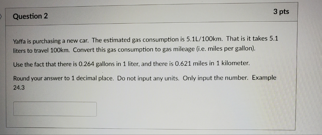 Yaffa is purchasing a new car. the estimated gas