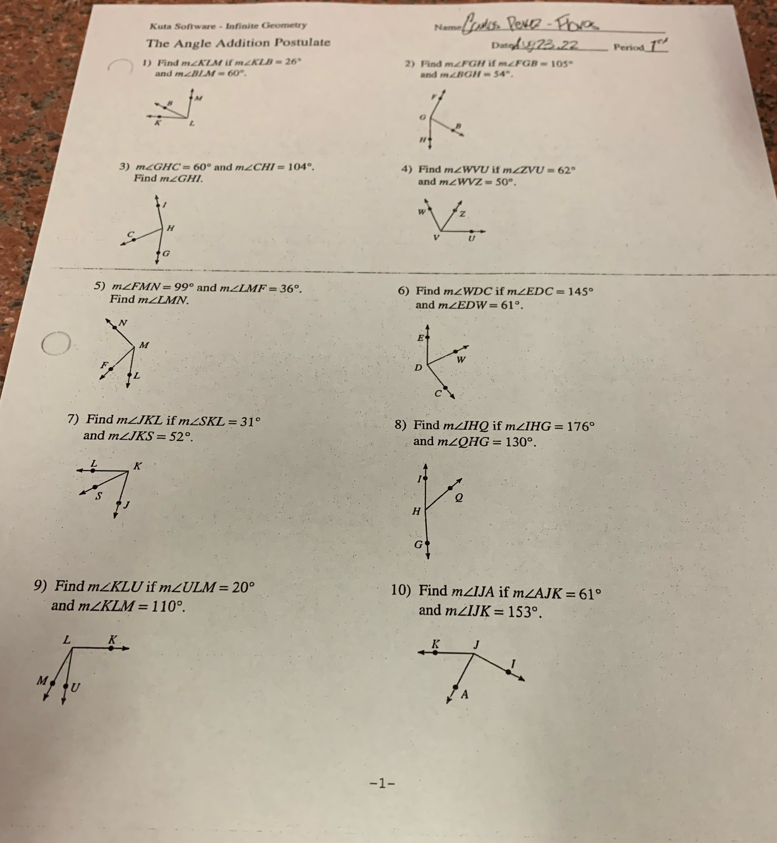 Kuta Software - Infinite Geometry Name Blades.
