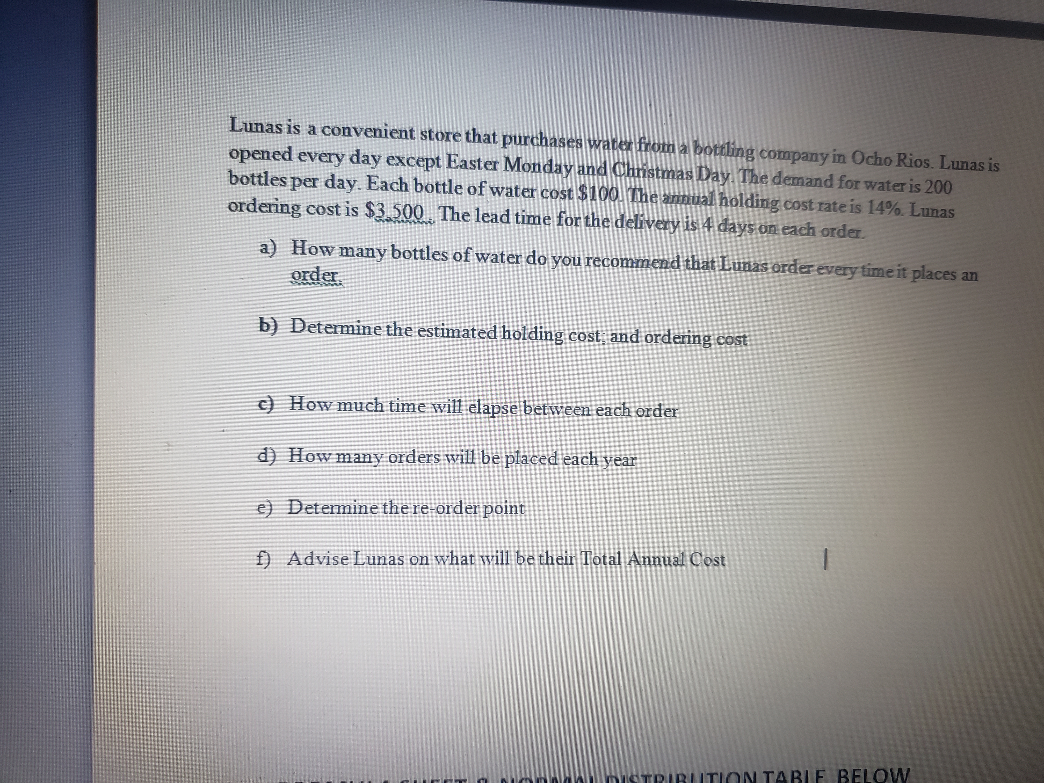 Lunas is a convenient store that purchases water