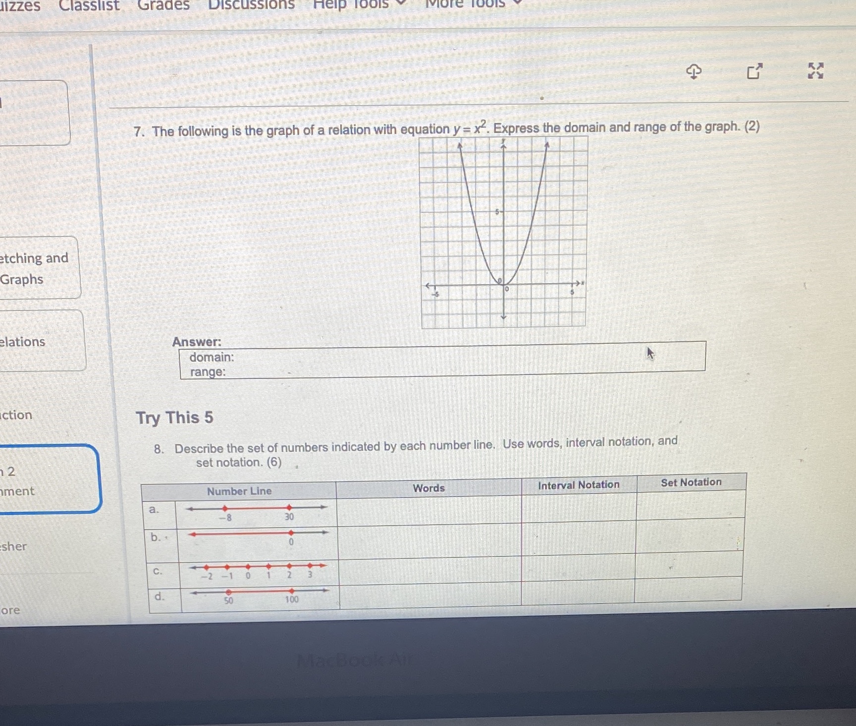 lizzes Classlist Grades Discussions 7. The