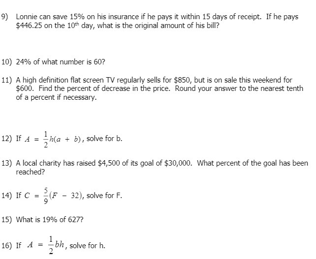 9) Lonnie can save 15% on his insurance if he