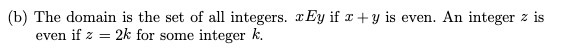 [b] The domain is the set of all integers. rEy if