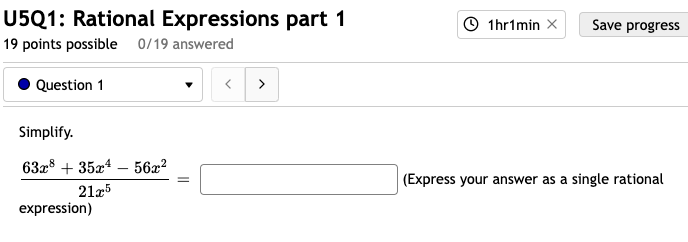U5Q1: Rational Expressions part 1 {9 1mm\". x 5m