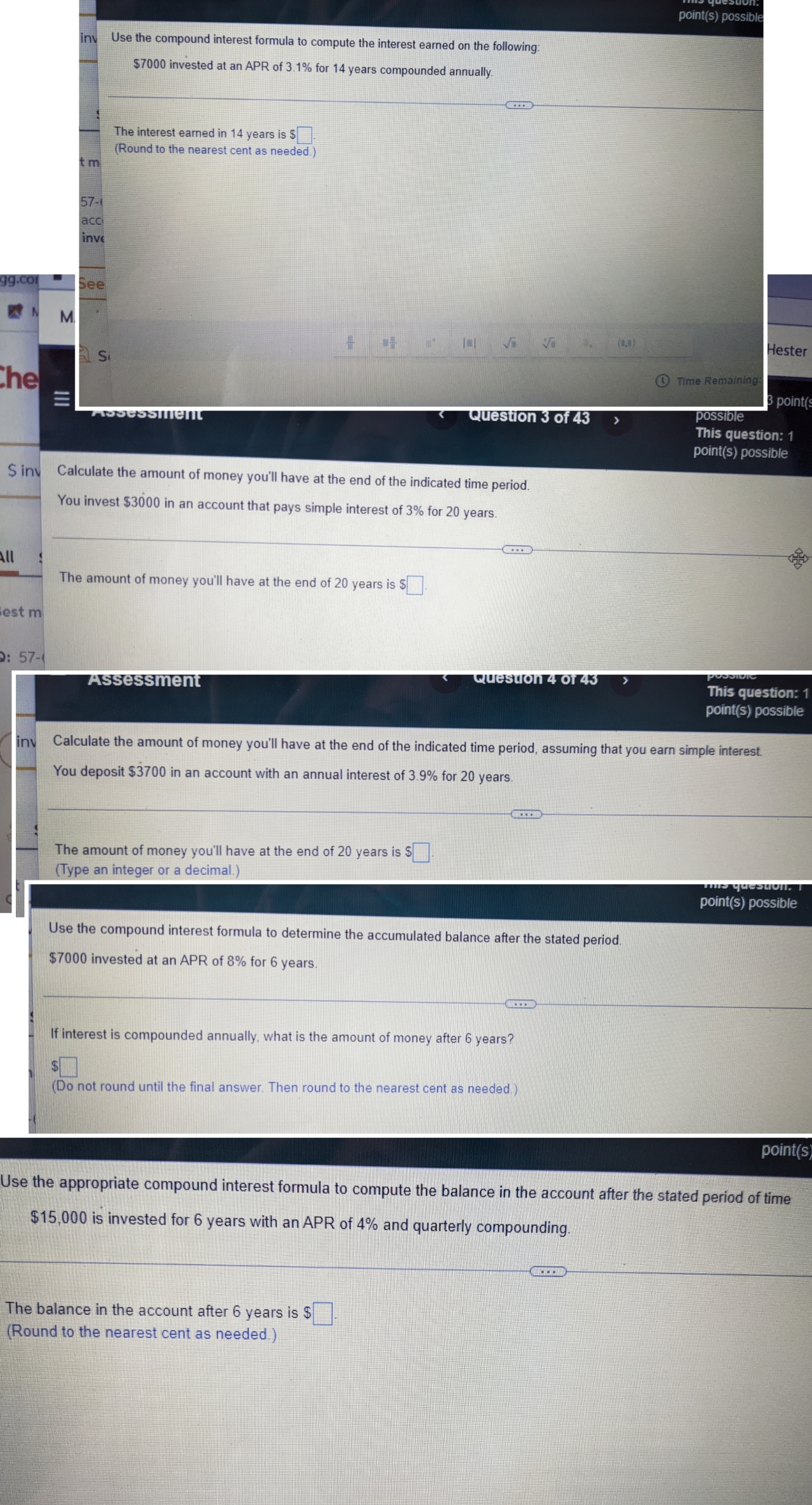 please answer all questions point(s) possible in