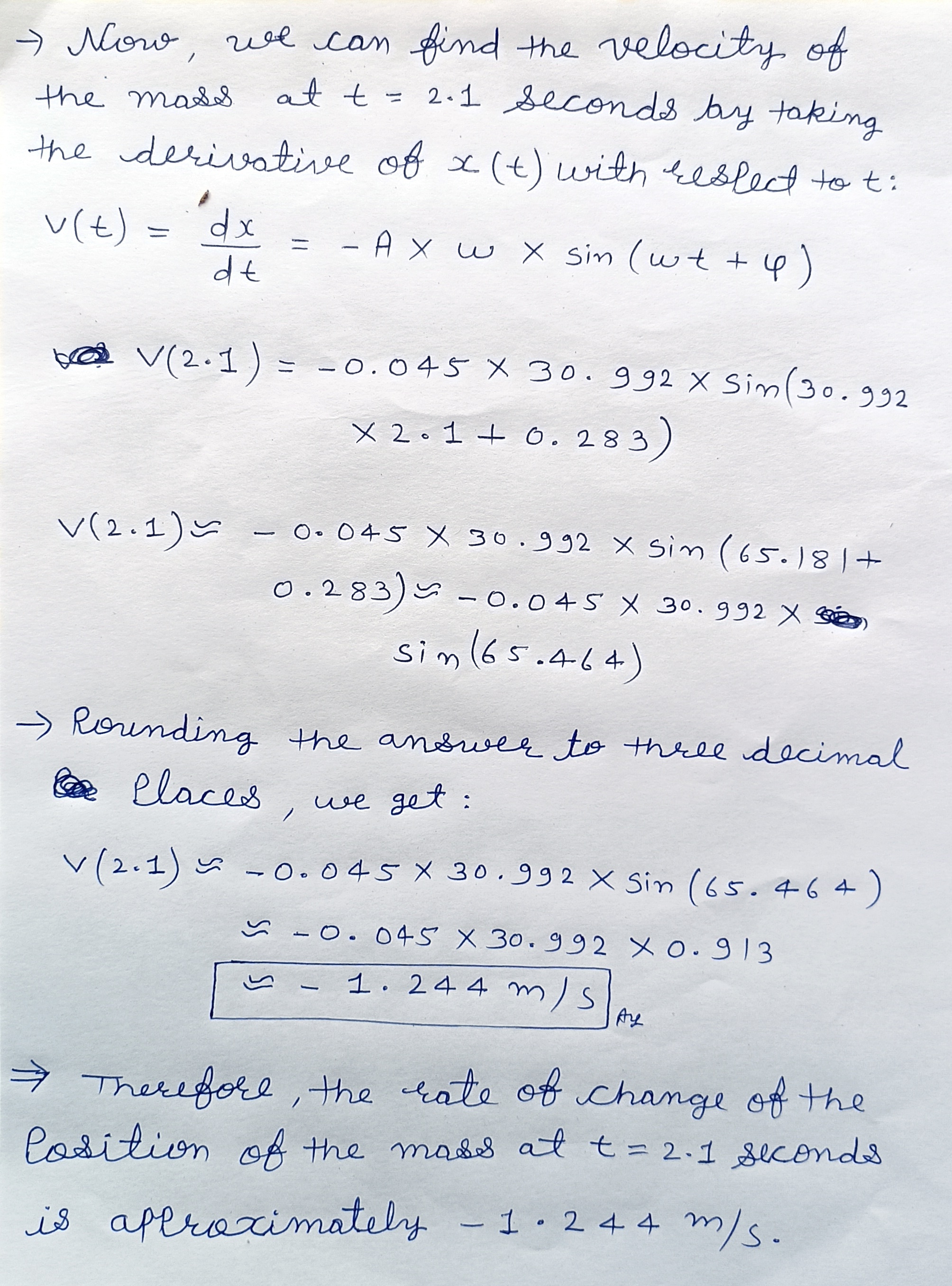 A mass suspended from a spring is raised a