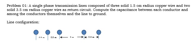 Problem 01: A single phase transmission lines
