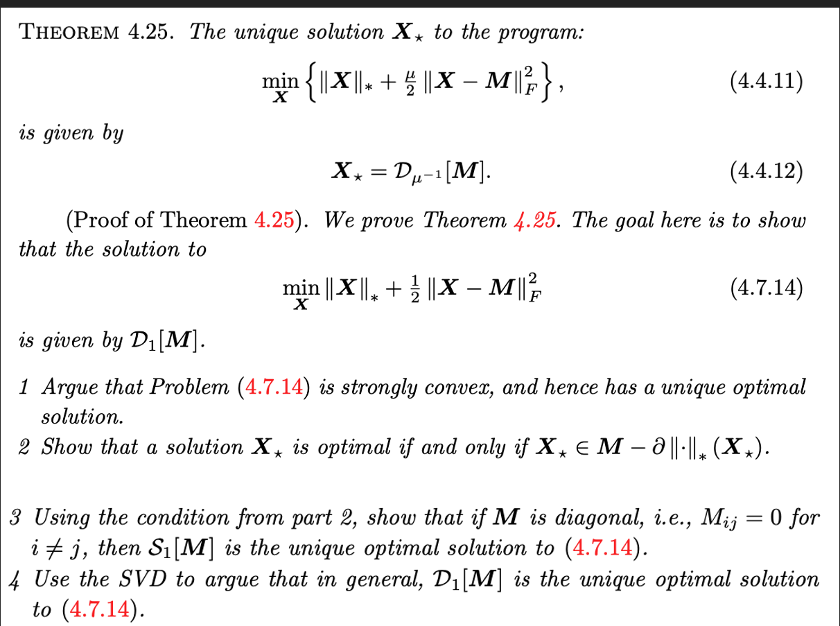 THEOREM 4.25. The unique solution X to the