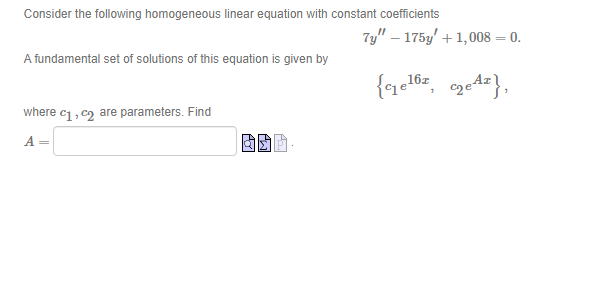 Consider the following homogeneous linear