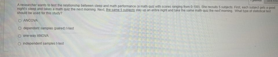 . A researcher wants to test the relationship