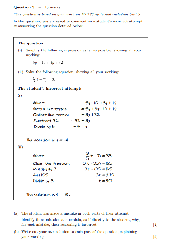 Question 3 - 15 marks This question is based on