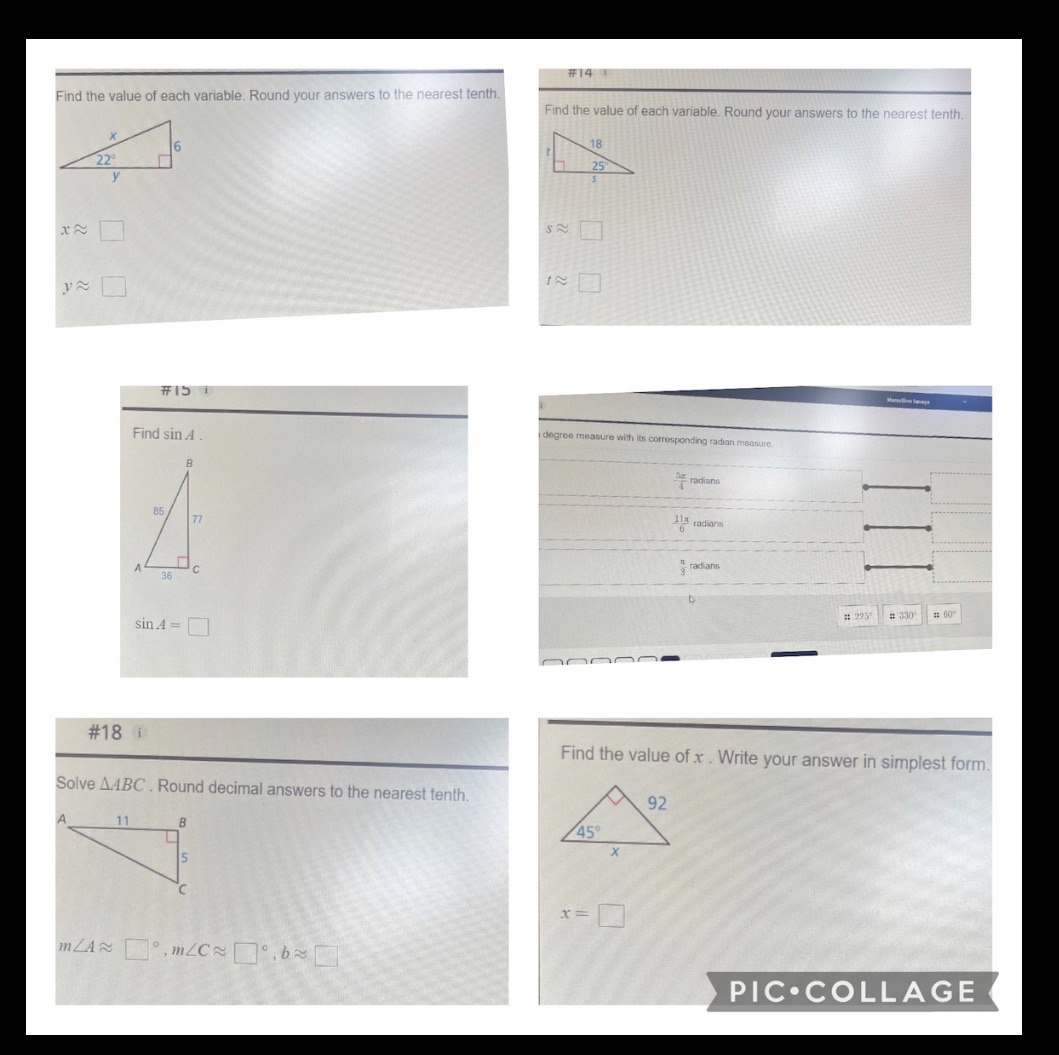 Please help with these 6 questions #14 Find the