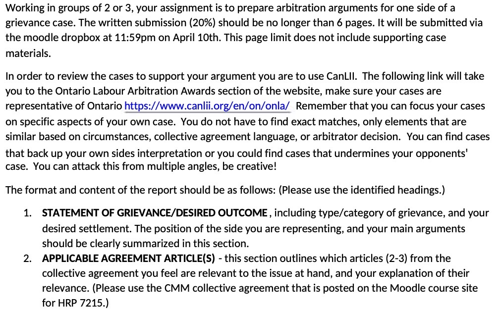 Working in groups of 2 or 3, your assignment is