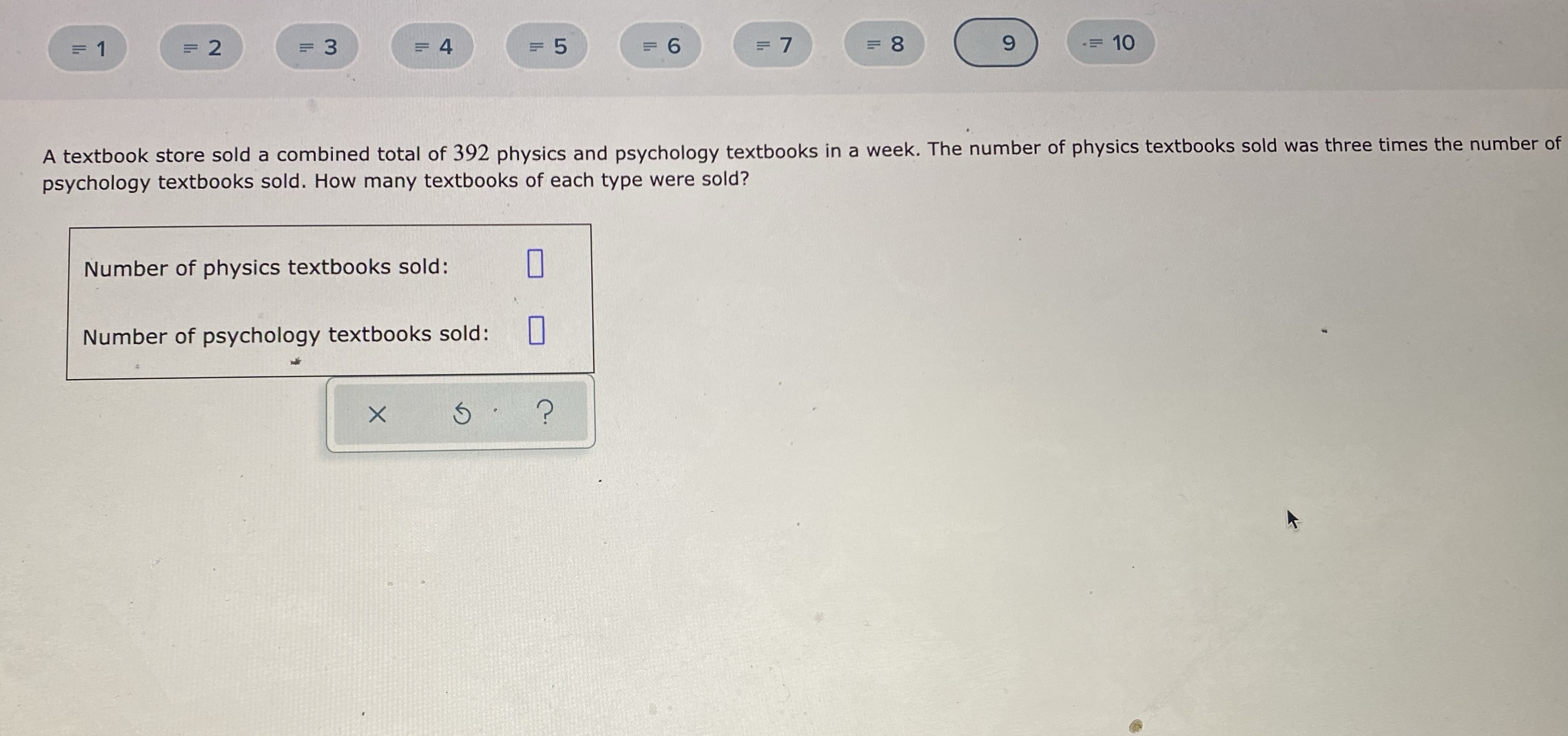 = 1 = 2 = 3 = 4 = 5 = 6 = 7 = 8 9 .= 10 A