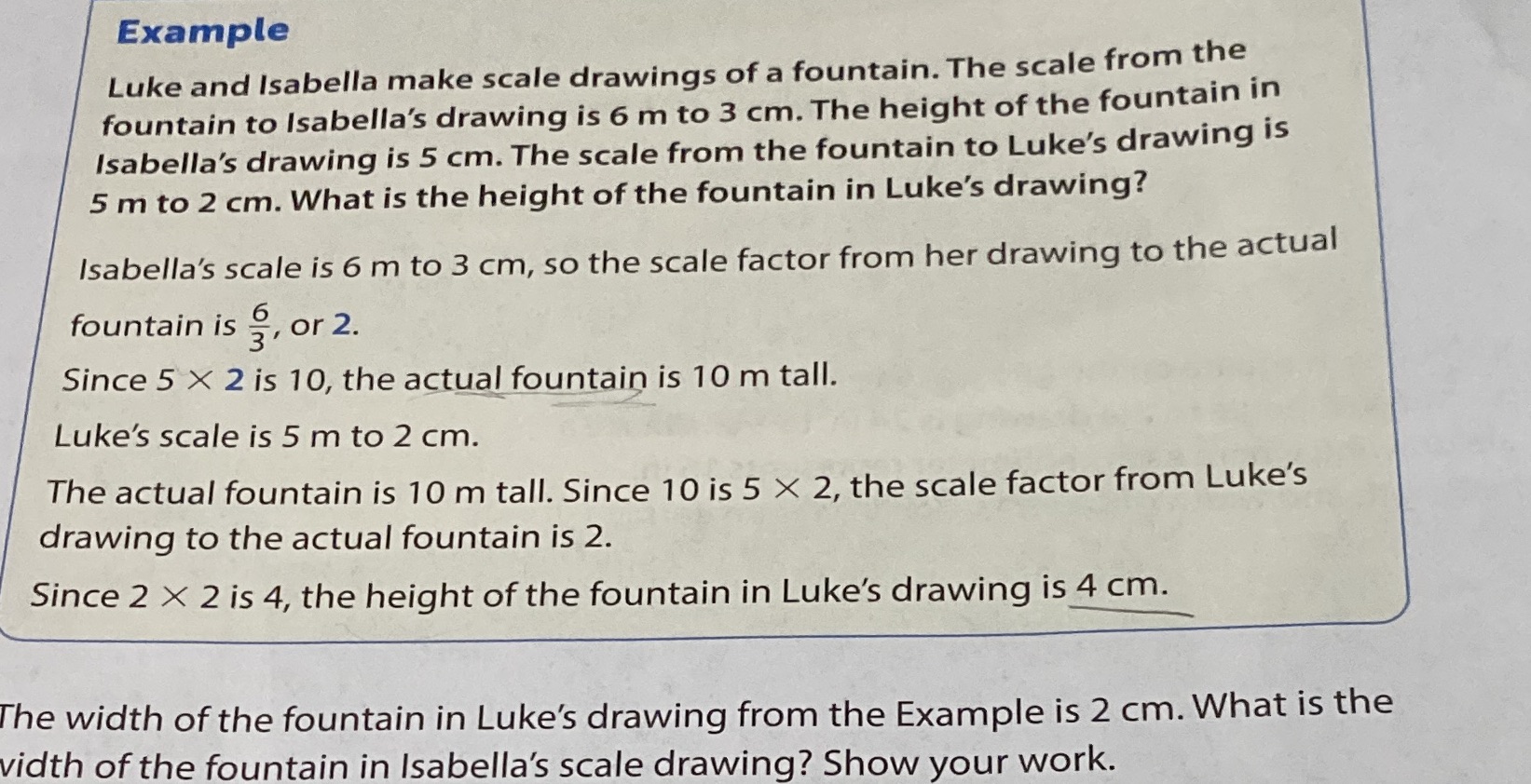 Need help with question Example Luke and Isabella