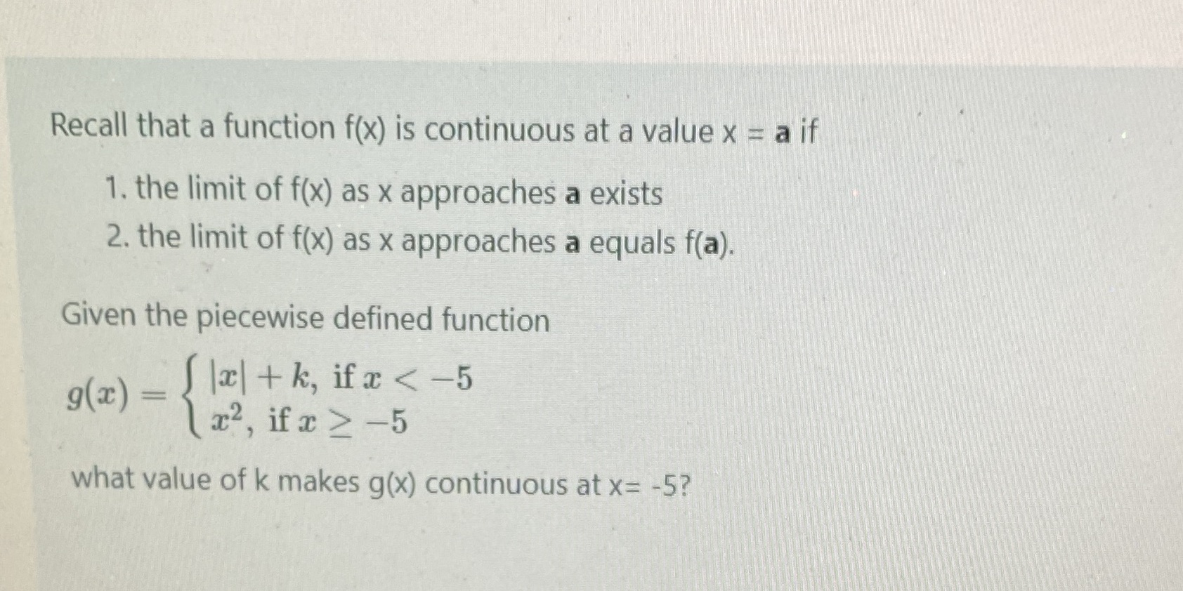 Please answer ASAP. Recall that a function f(x)