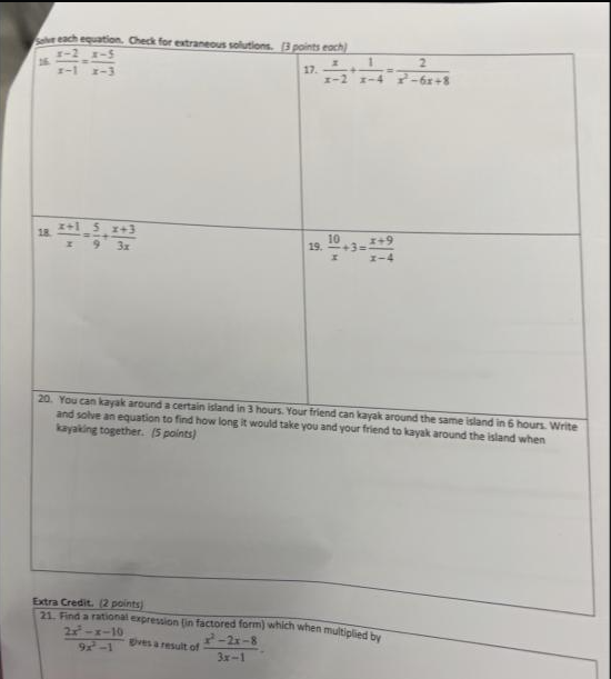 Please solve all problems, define all variables,