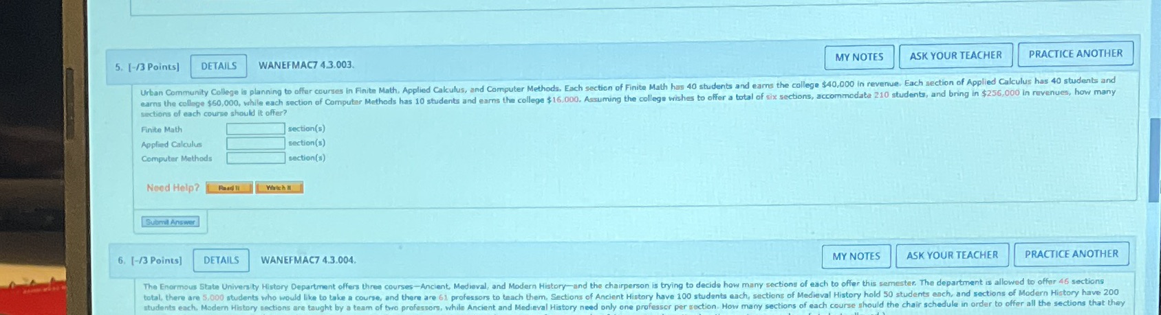 5. [-/3 Points] DETAILS WANEFMAC7 4.3.003. MY