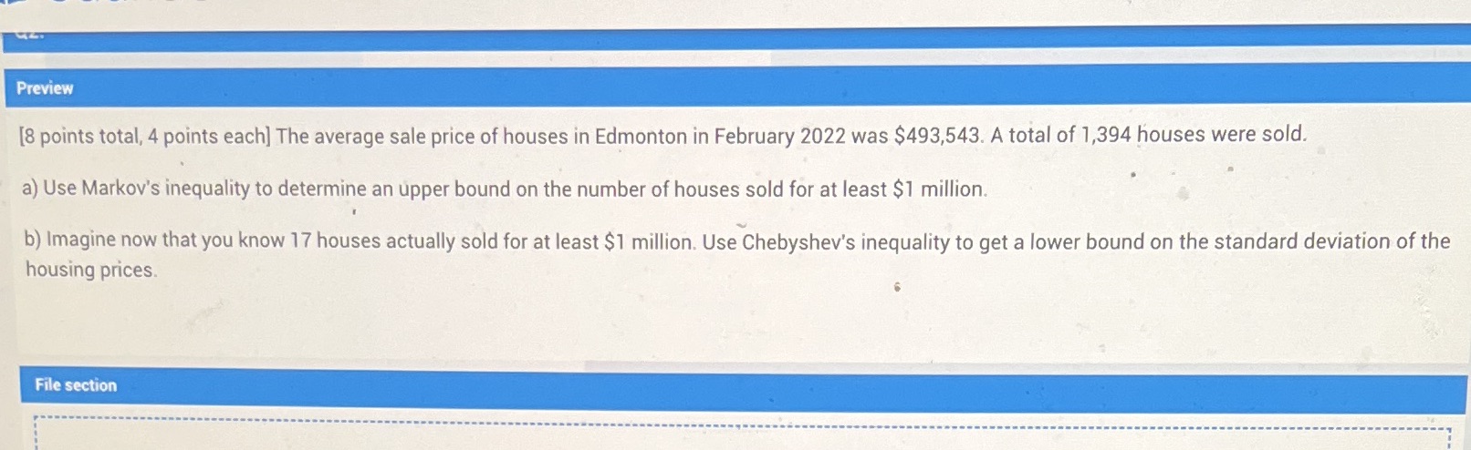 .r--- 7, [8 points total. 4 points each] The