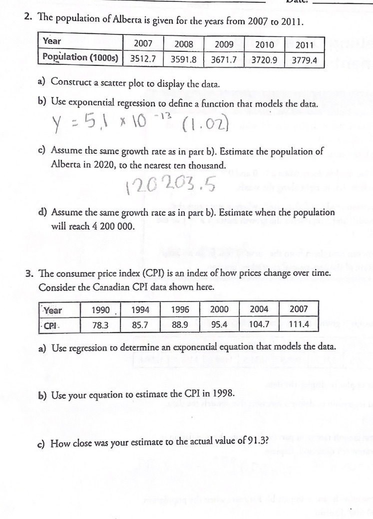 2. The population of Alberta is given for the