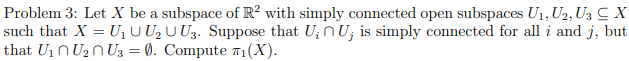 Problem 3: Let X be a subspace of R with simply