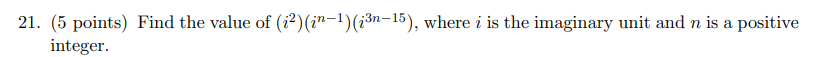 21. (5 points] Find the value of {-iEH-inl