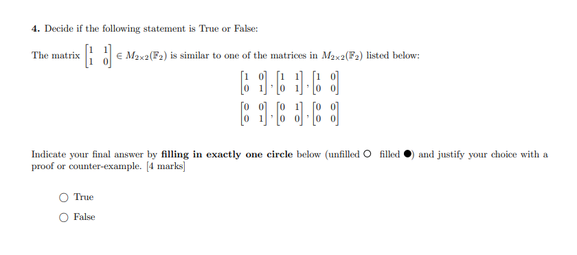 Can anyone help me with this? 4. Decide if the