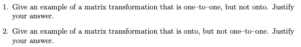 Please answer in detail. 1. Give an example of a