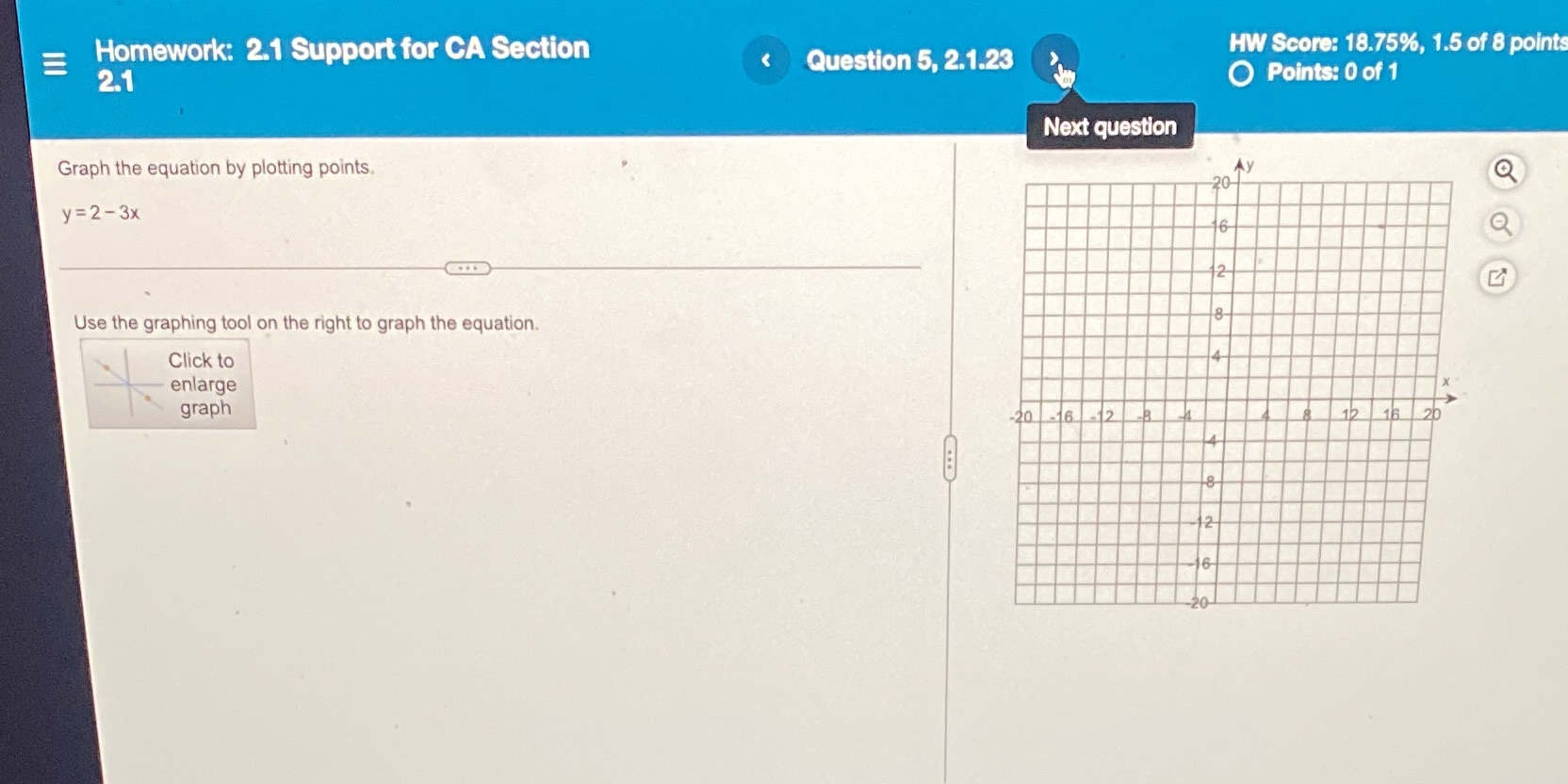 Homework: 2.1 Support for CA Section Question 5,
