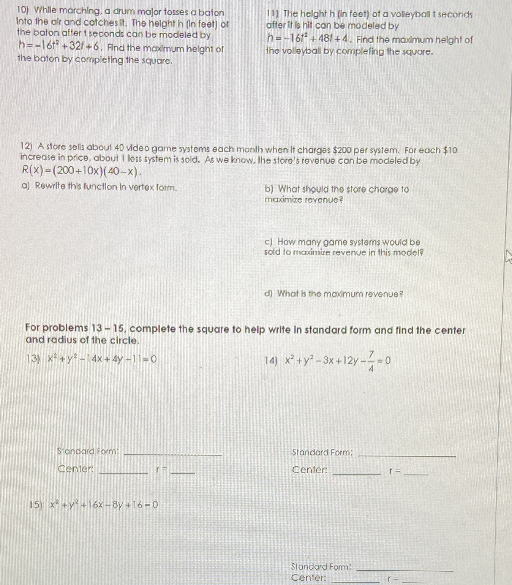 10) While marching, a drum major tosses a baton 1