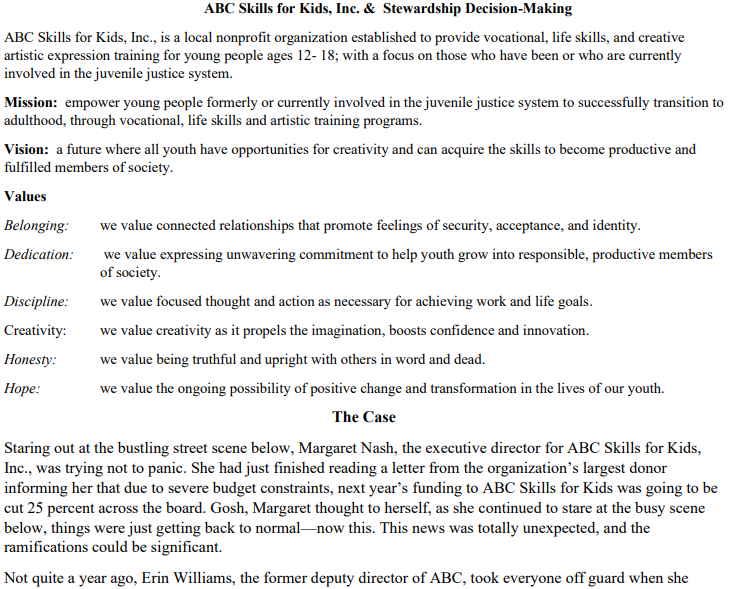 You are the consultantscheduled to lead the ABC