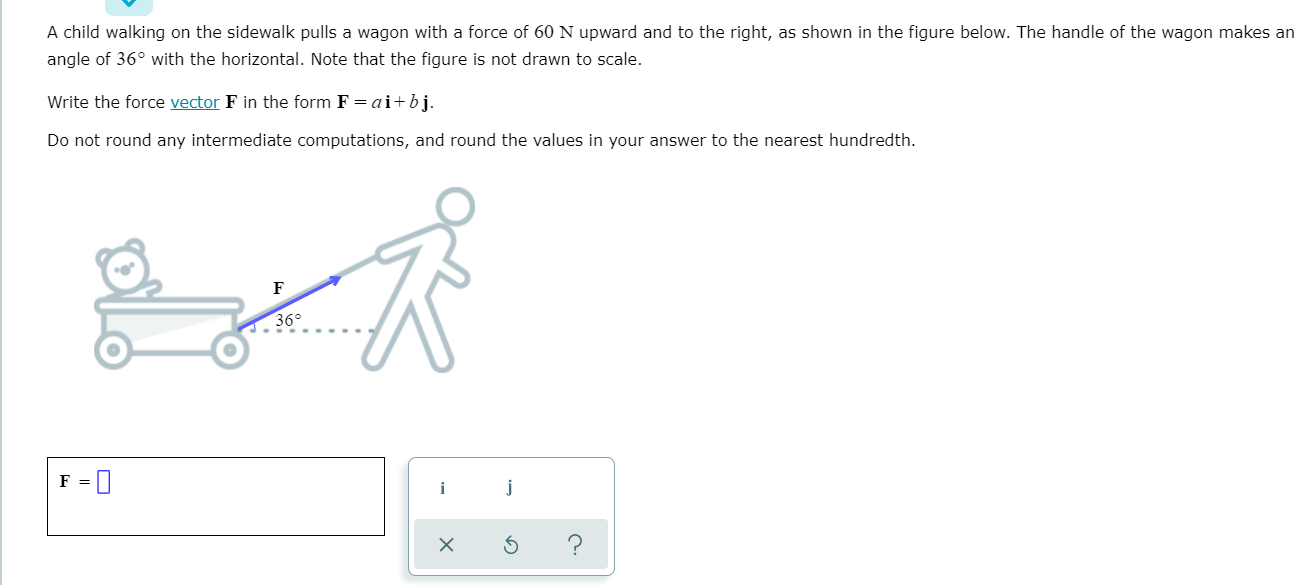 v A child walking on the sidewalk pulls a wagon