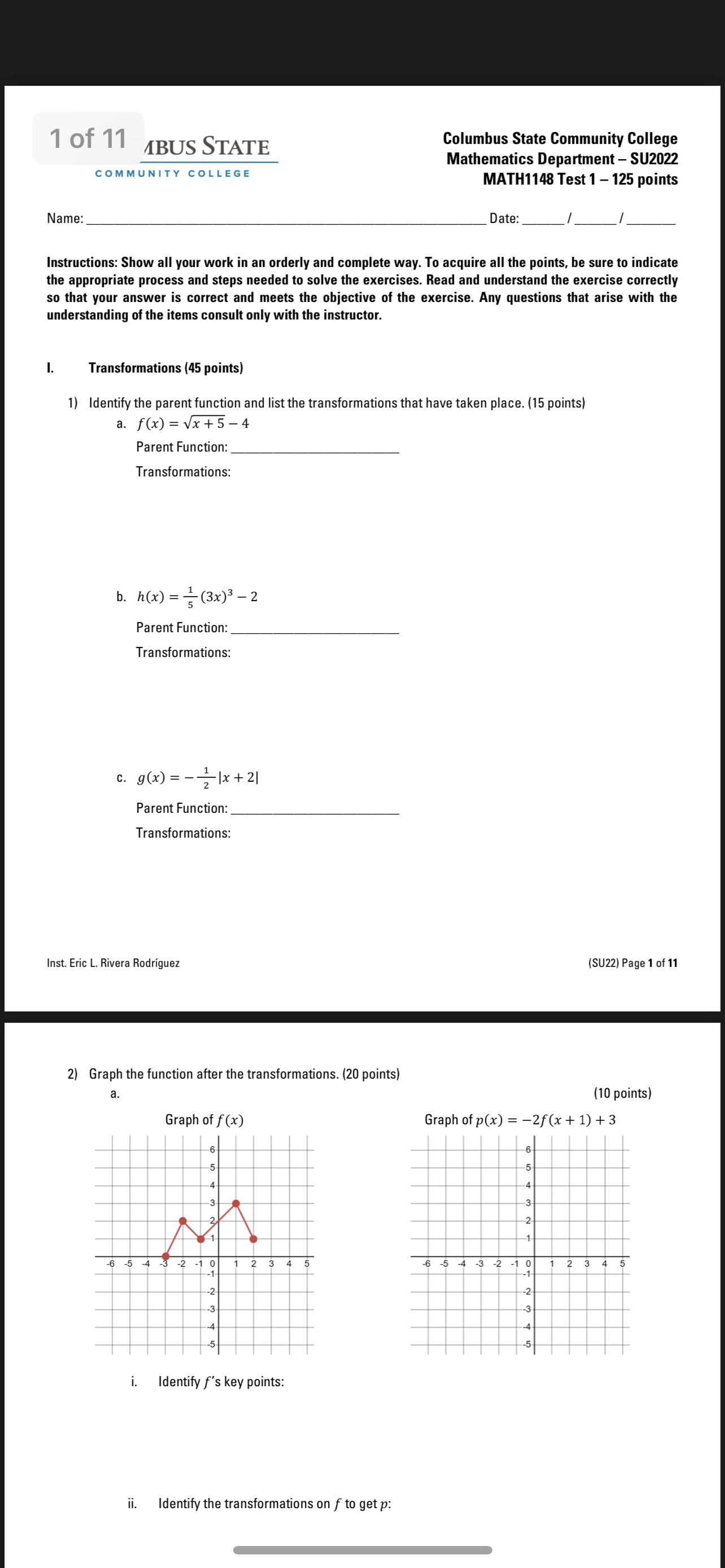 1 of 11 ABUS STATE Columbus State Community