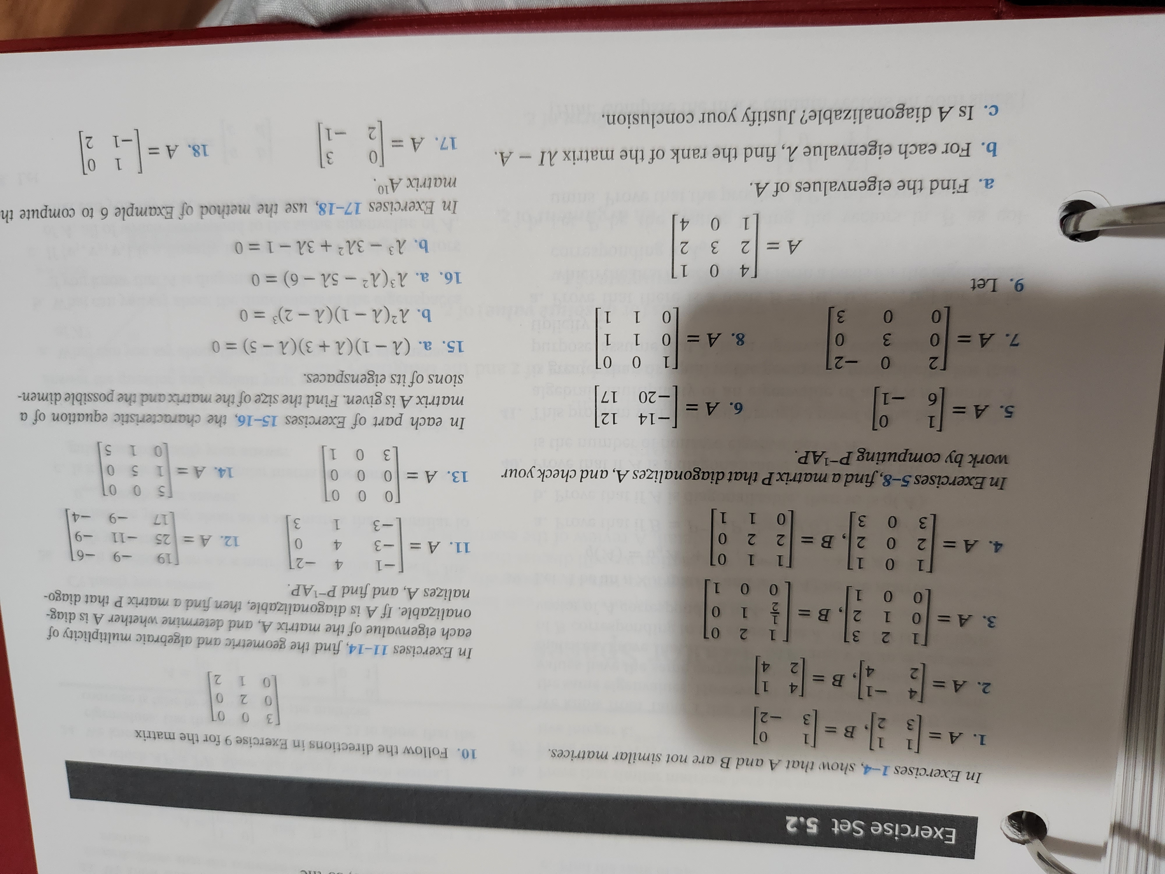 5.2 please only write on paper. no explanation