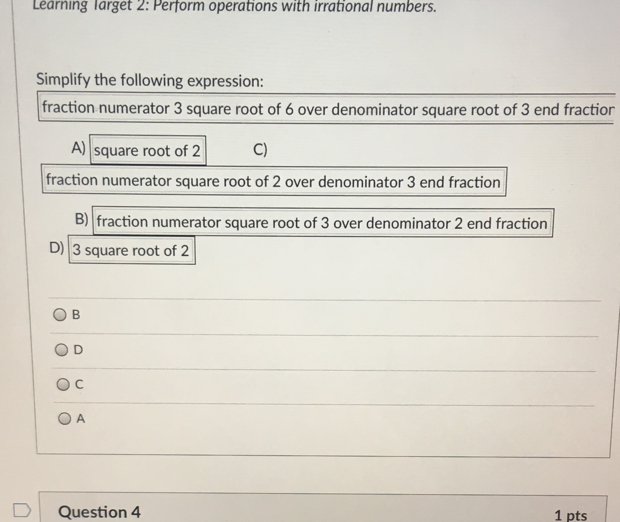 Could anybody help me with this? Learning larget