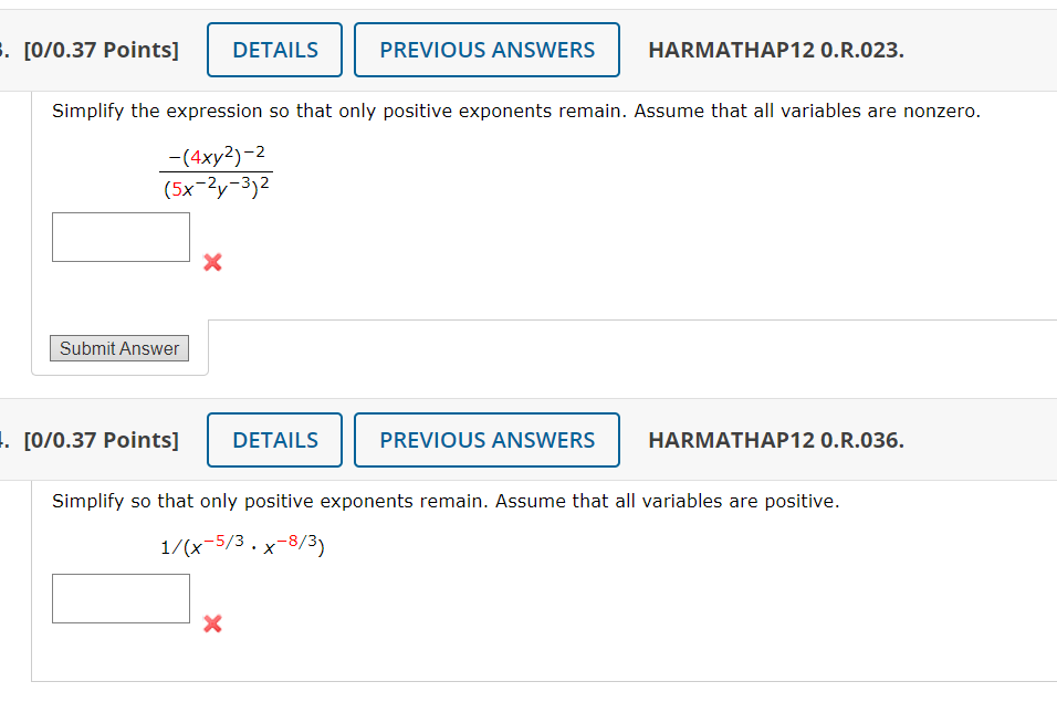 i. [0!037 Points] DETAILS PREVIOUS ANSWERS