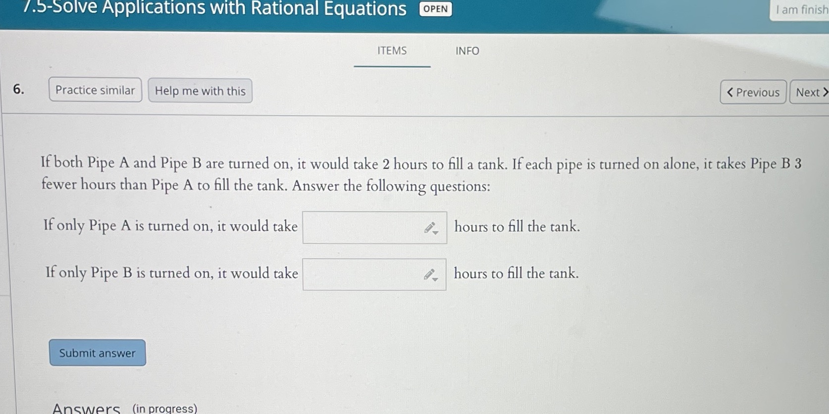 7.5-Solve Applications with Rational Equations