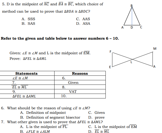 Post-test Read each question carefully. Write the
