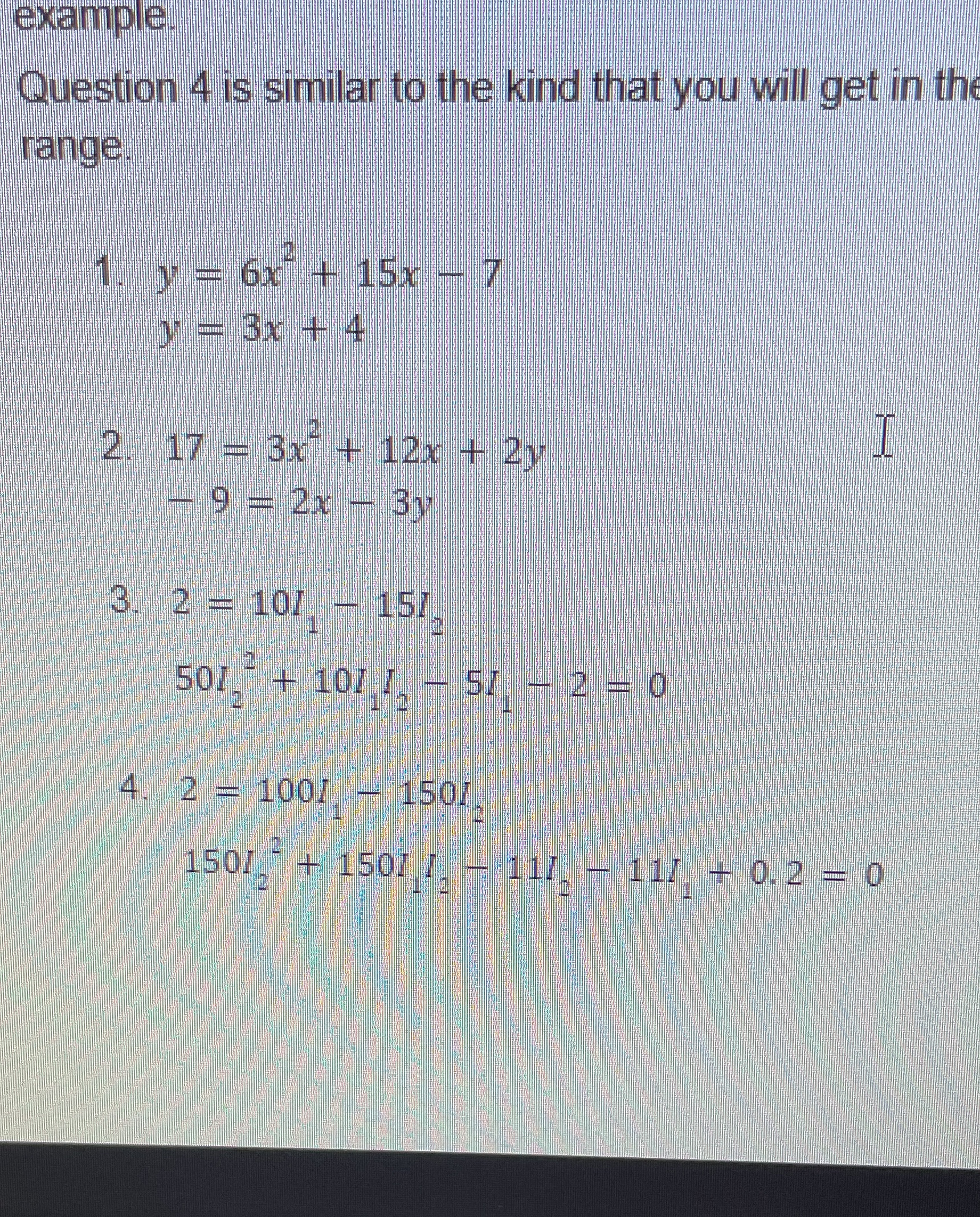 Clear work out please example Question 4 is