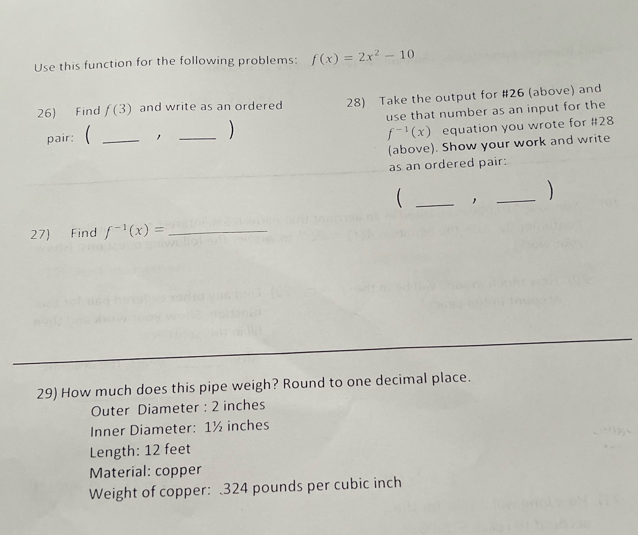 Please solve all of them thx Use this function