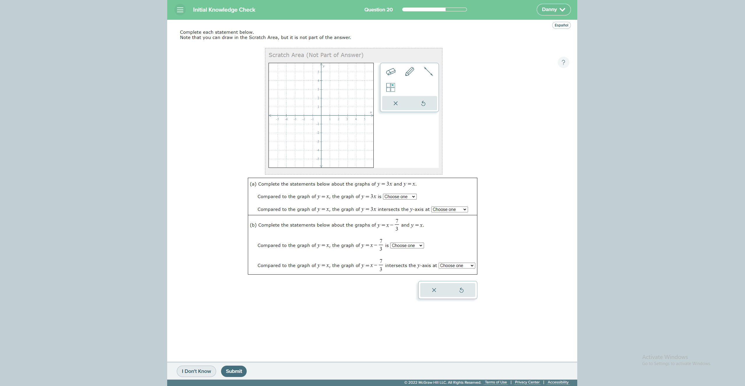 Initial Knowledge Check Question 20 Danny V
