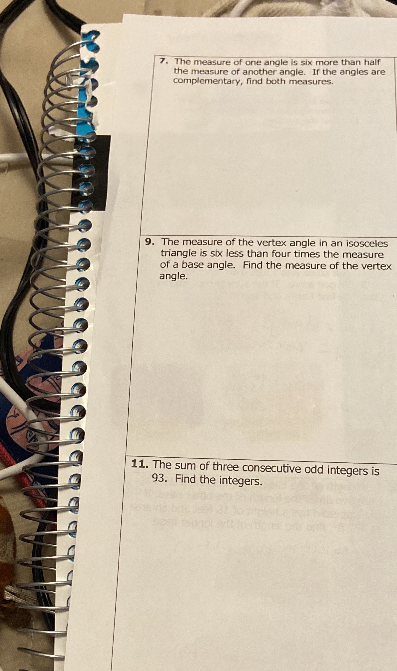 i don't understand 7. The measure of one angle is