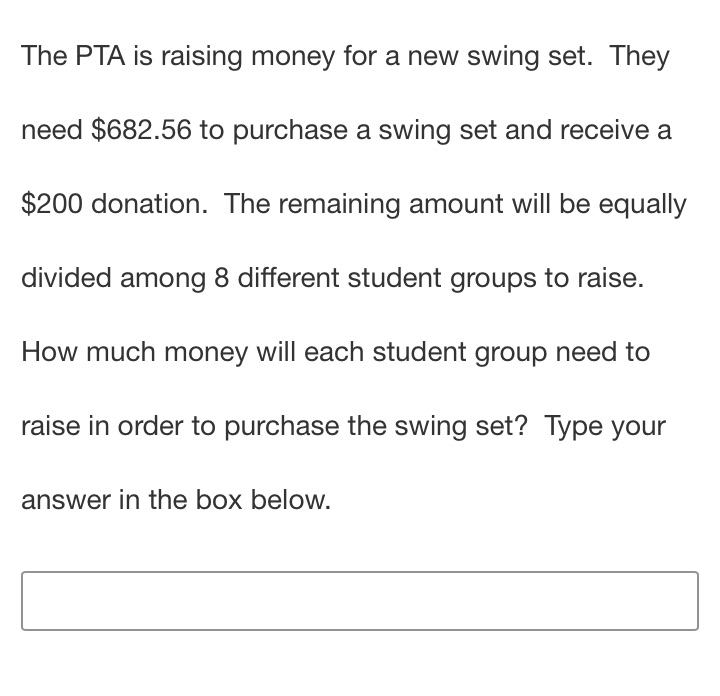 What is the answer? The PTA is raising money for
