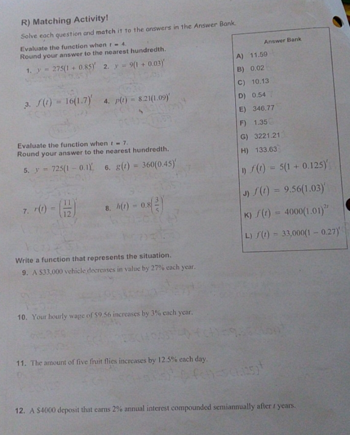 Can someone please help me with 1 through 12 of