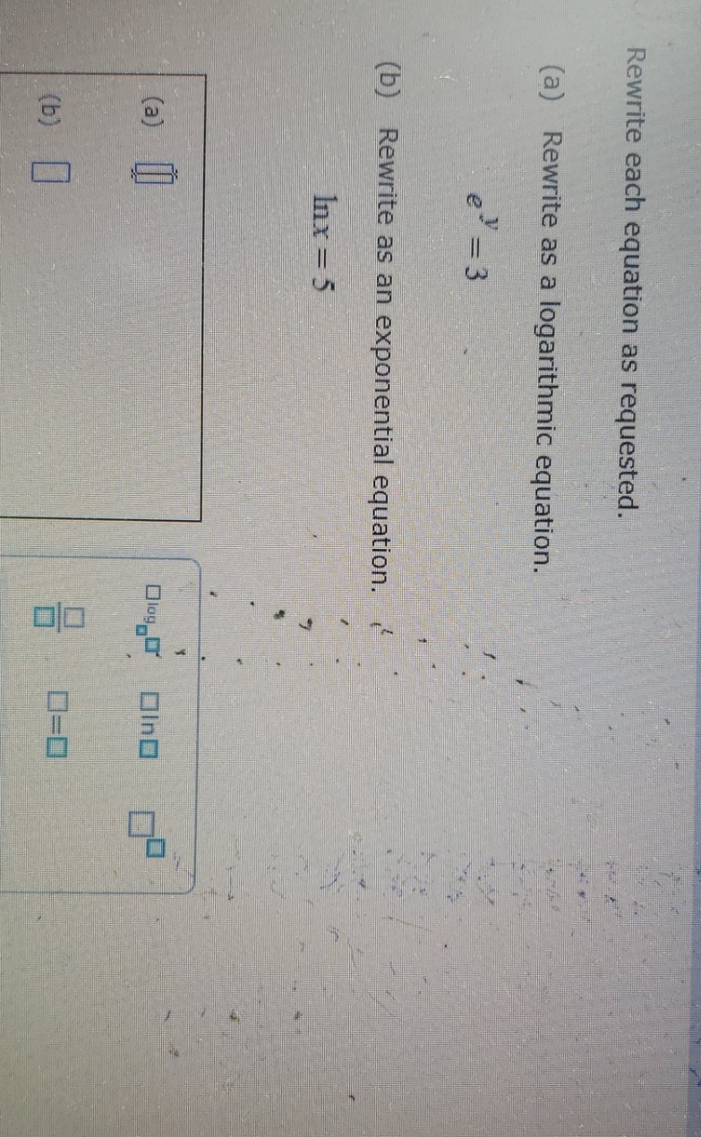please help Rewrite each equation as requested.