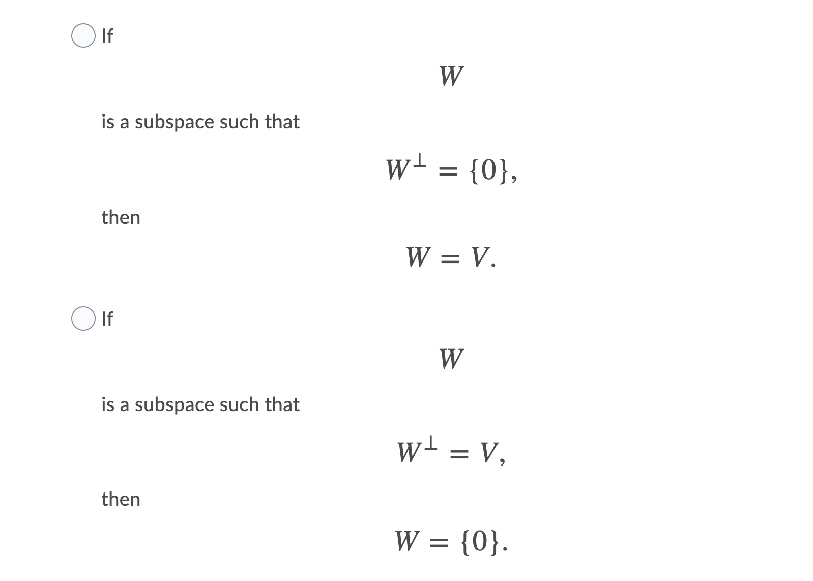 Let V be an arbitrary inner product space (not