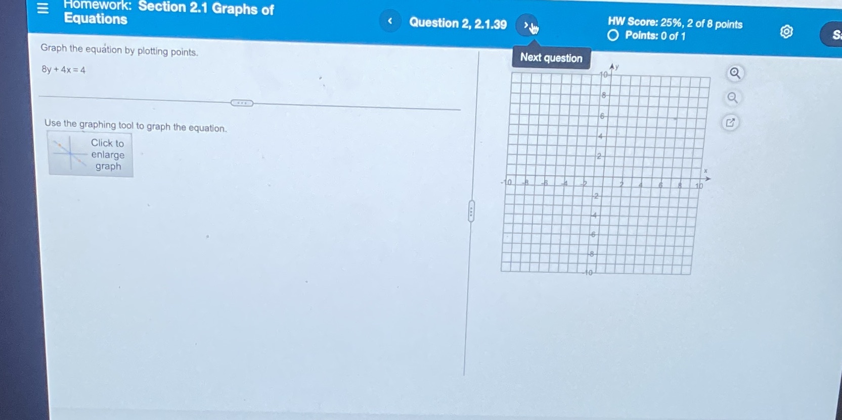 I need 2 plotting points for a graph using the