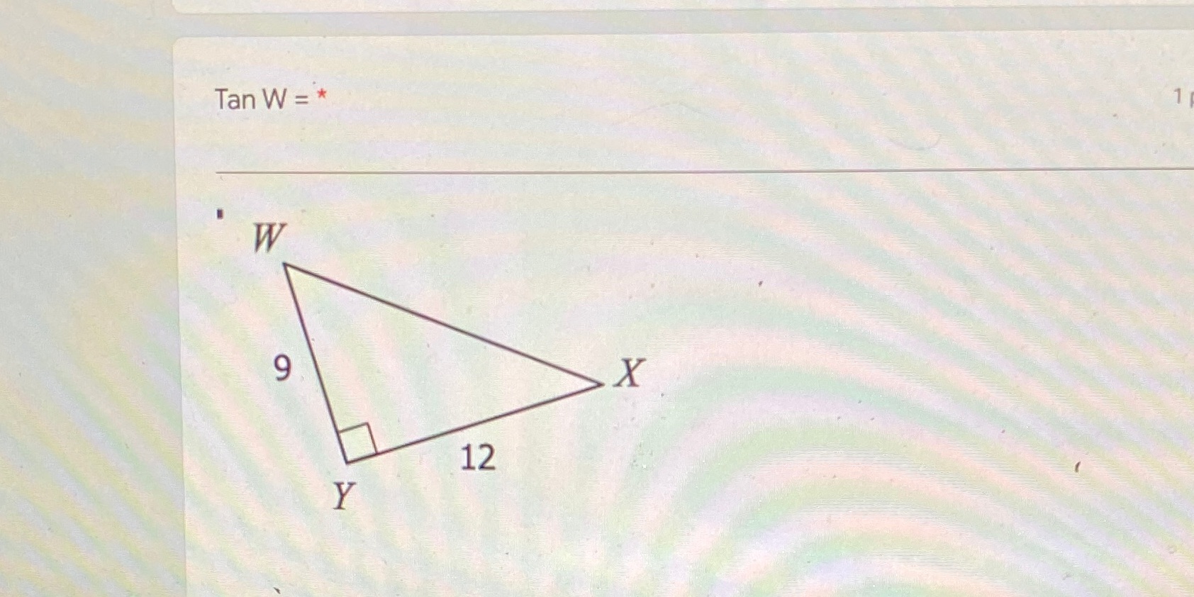 Use pythagorean to solve for missing side then